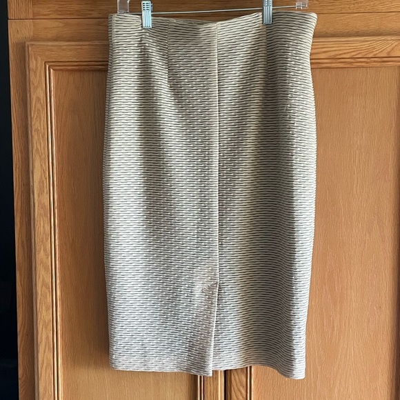 eci New York Elegant Tan Women's Skirt size medium ? See measurements - Picture 2 of 4